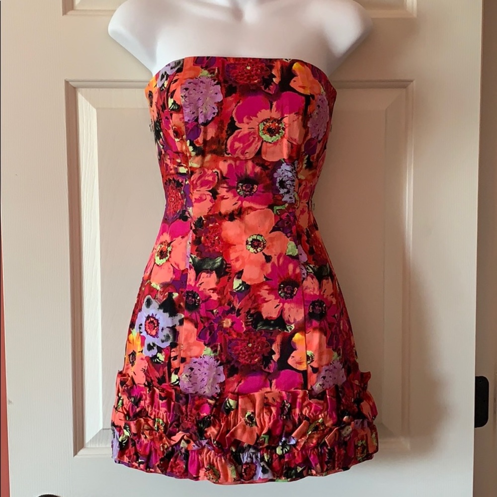 Costa Blanca Mini Floral Cocktail Dress